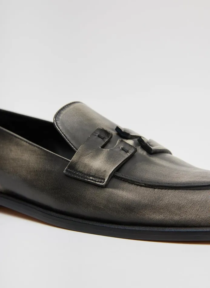 Women Flats Tibi Nacho Loafer Blackwhite