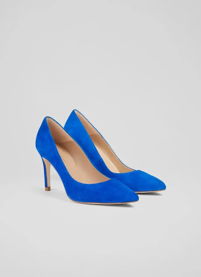 Women Floret Blue Suede Pointed Toe Courts Blue LKBennett Court Shoes Women Floret Blue Suede Pointed Toe Courts Blue LKBennett Court Shoes