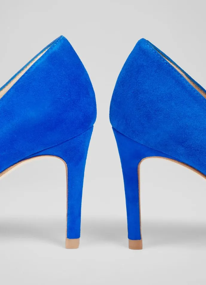 Women Floret Blue Suede Pointed Toe Courts Blue LKBennett Court Shoes Women Floret Blue Suede Pointed Toe Courts Blue LKBennett Court Shoes