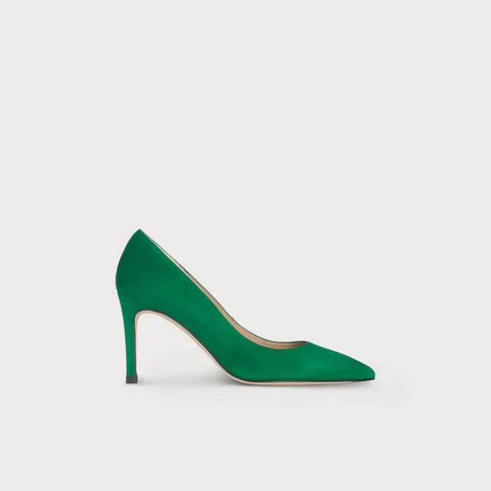 Women Floret Green Suede Pointed Toe Courts Green LKBennett Court Shoes