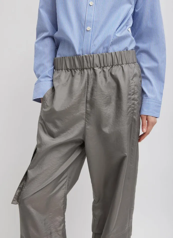 Women Fundamentals Tibi Crispy Nylon Wilt Pull On Jogger Grey