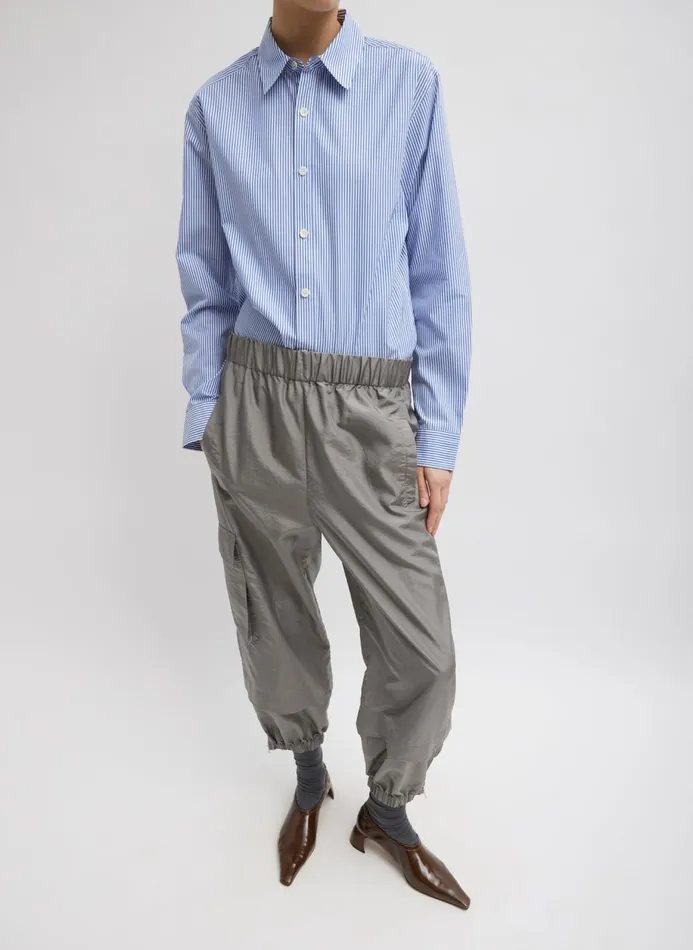 Women Fundamentals Tibi Crispy Nylon Wilt Pull On Jogger Grey