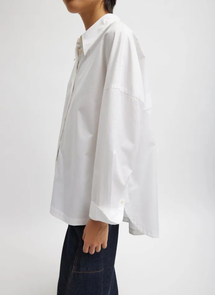 Women Fundamentals Tibi Gabe Oversized Shirt White