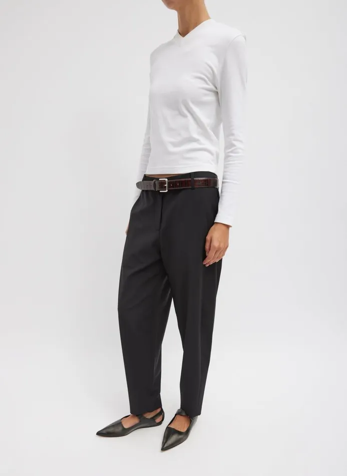 Women Fundamentals Tibi Perfect TShirt Shrunken VNeck White