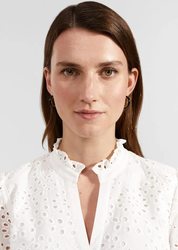 Women Gemma Hoop Earrings Black Gold Hobbs Jewellery