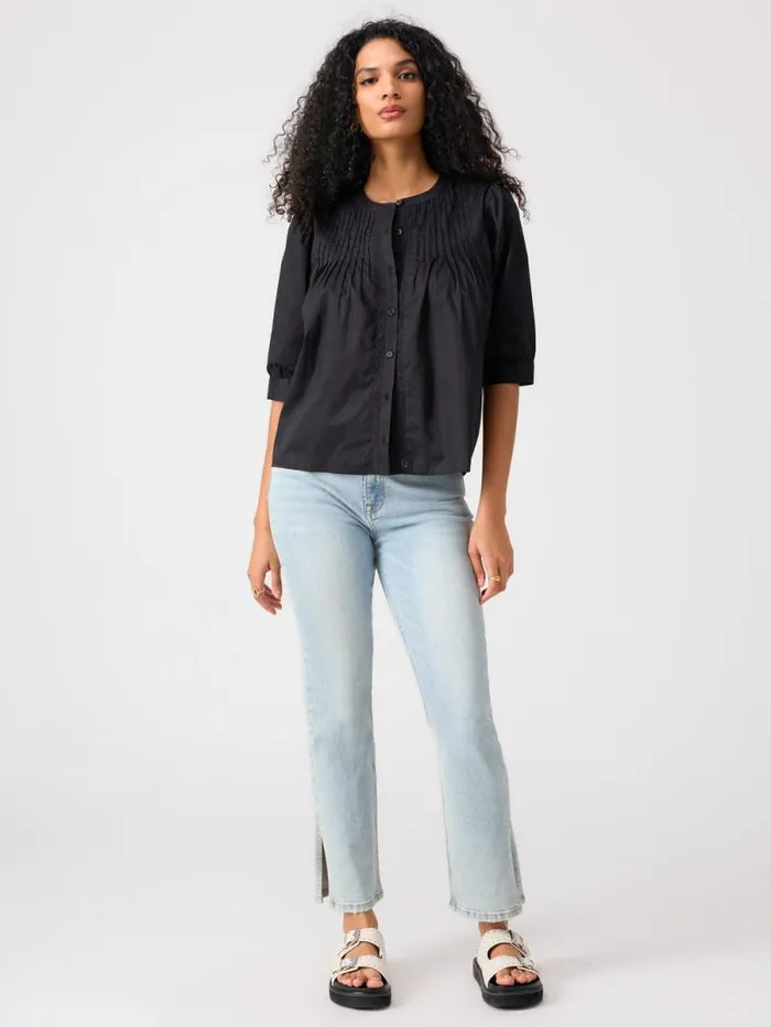 Women Gentle Pintuck Blouse Black Sanctuary Clothing Tees and Tops Women Gentle Pintuck Blouse Black Sanctuary Clothing Tees and Tops