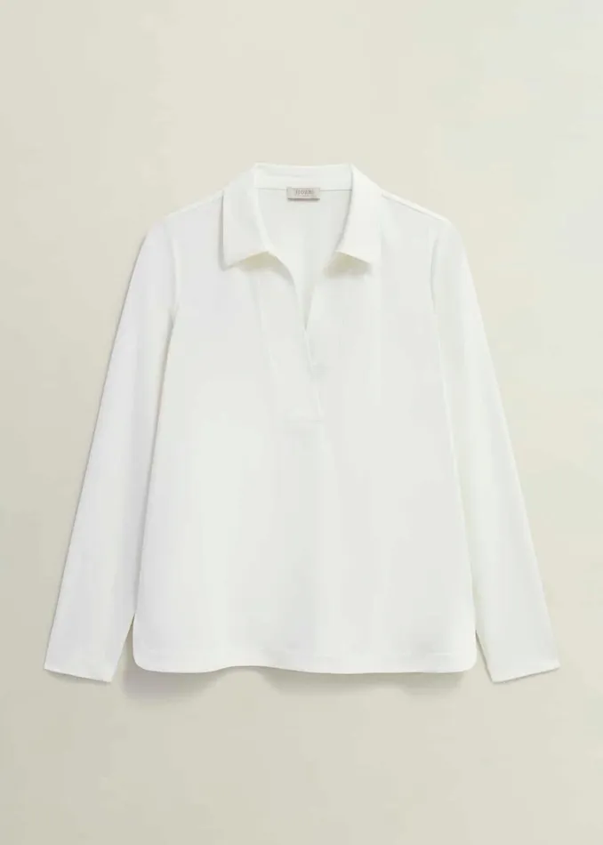 Women Gwen Collared Tunic Top Hobbs Ivory Hobbs Tops