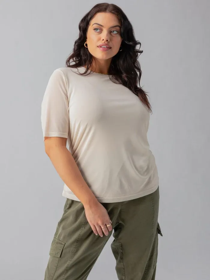 Women Half Sleeve Perfect Mesh Tee Birch Inclusive Collection Sanctuary Clothing Inclusive Women Half Sleeve Perfect Mesh Tee Birch Inclusive Collection Sanctuary Clothing Inclusive