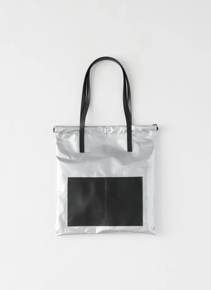 Women Handbags Tibi Metallic Lucas Bag Silver