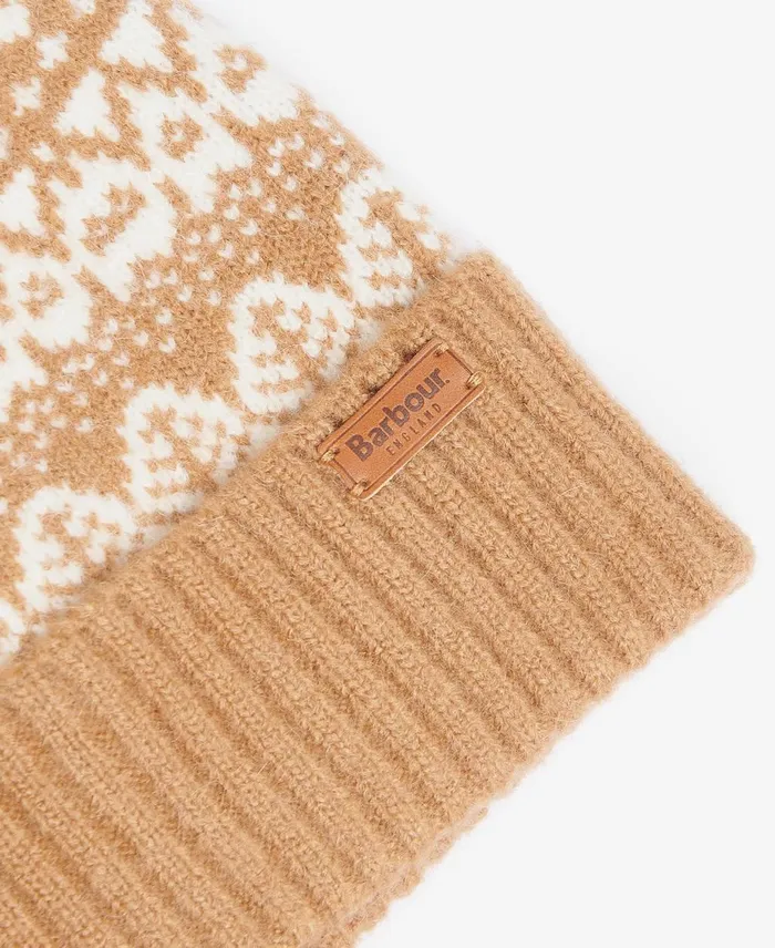 Women Hats Barbour Alpine Fairisle Pom Beanie Bronze Women Hats Barbour Alpine Fairisle Pom Beanie Bronze