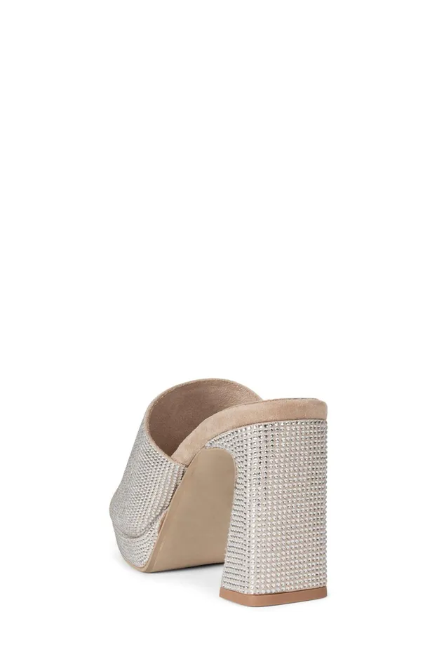 Women Heel Jeffrey Campbell CAVIARJS Nude Suede Champage
