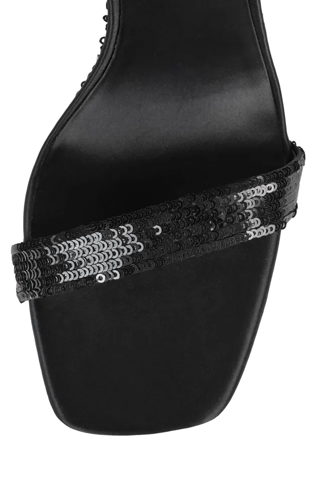 Women Heel Jeffrey Campbell FLORALINE Black Sequins