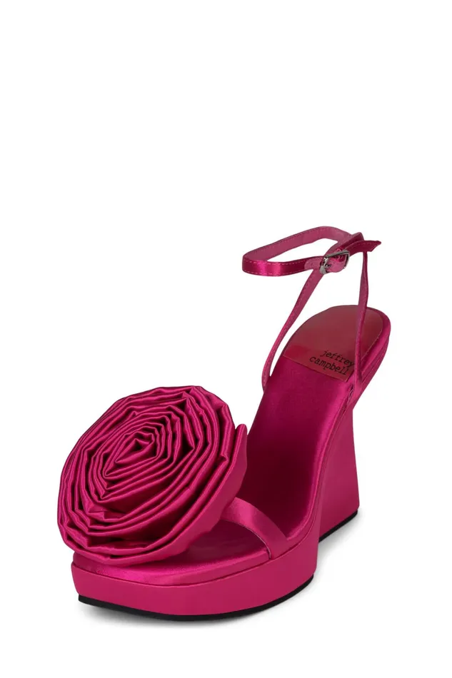 Women Heel Jeffrey Campbell HIBISCUS Fuchsia Satin