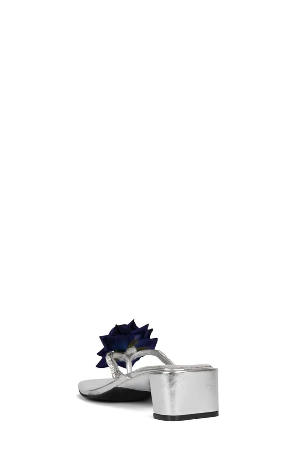 Women Heel Jeffrey Campbell PRIMROSE Silver Navy