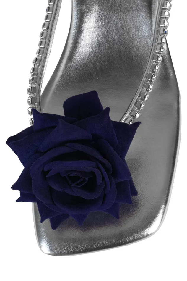 Women Heel Jeffrey Campbell PRIMROSE Silver Navy