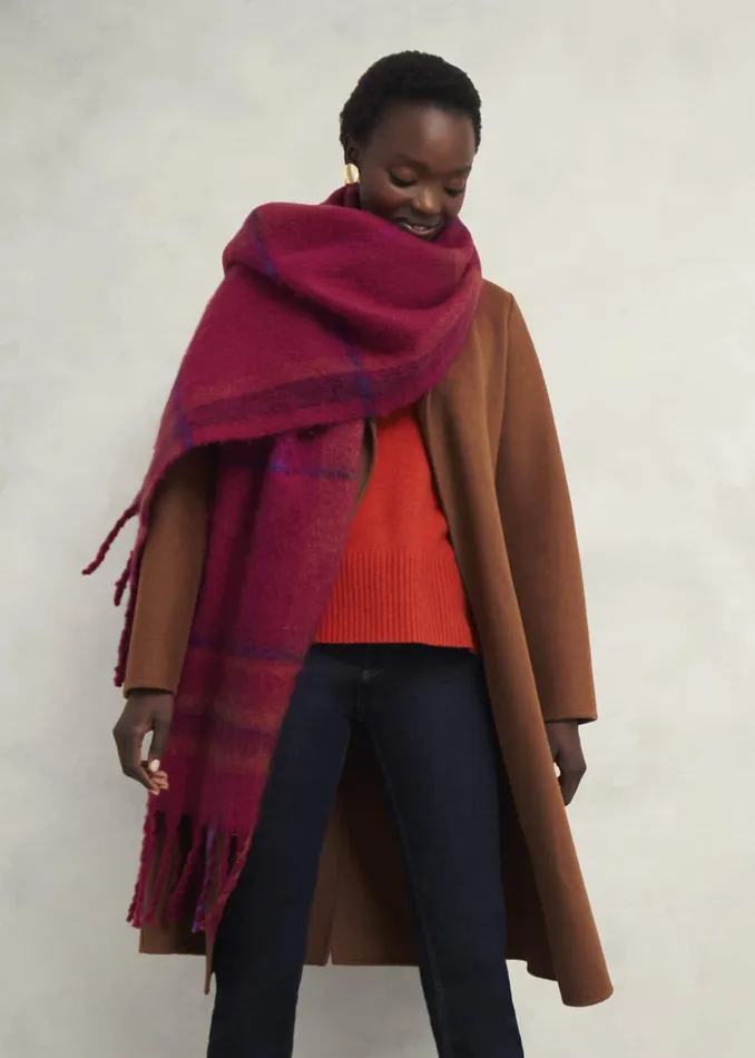 Women Helen Scarf Cranberry Pink Hobbs Scarves