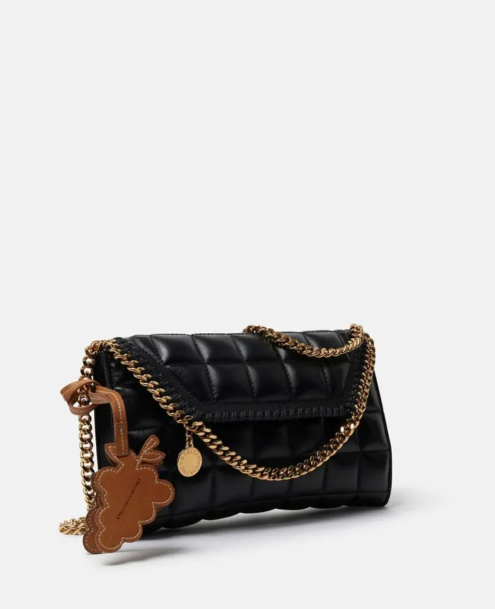 Women Iconic Falabella Stella McCartney Falabella Square Quilted Wallet Crossbody Bag Black