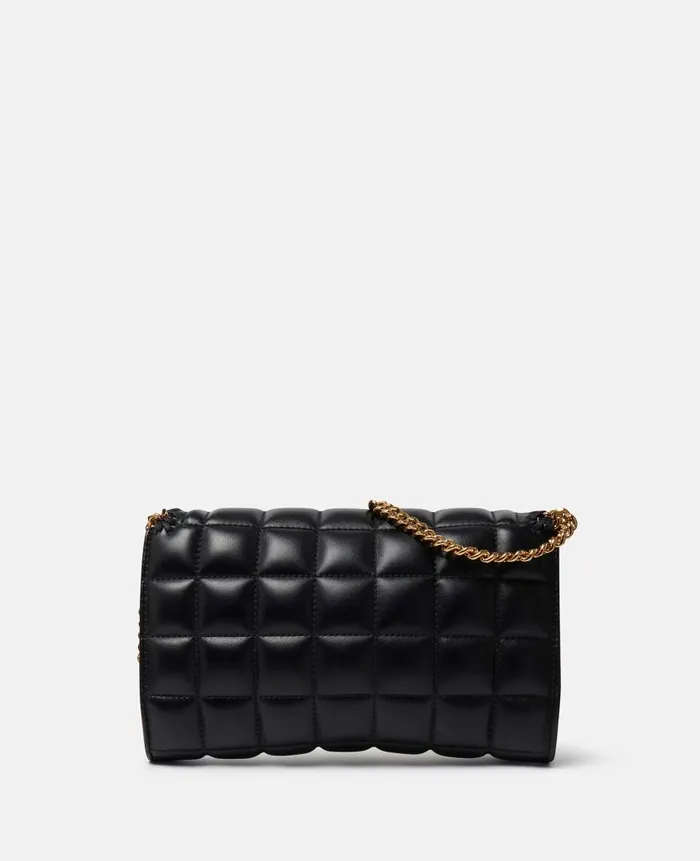 Women Iconic Falabella Stella McCartney Falabella Square Quilted Wallet Crossbody Bag Black