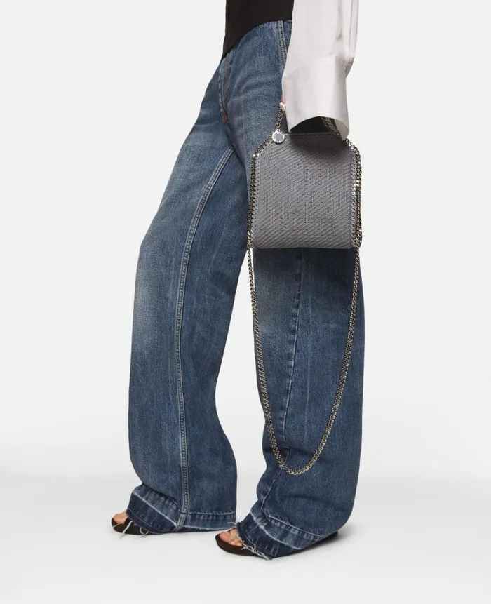 Women Iconic Falabella Stella McCartney Falabella Tiny Tote Bag Blue Grey