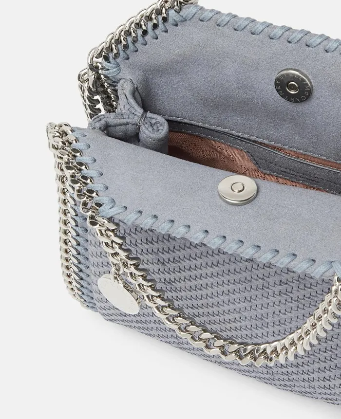 Women Iconic Falabella Stella McCartney Falabella Tiny Tote Bag Blue Grey