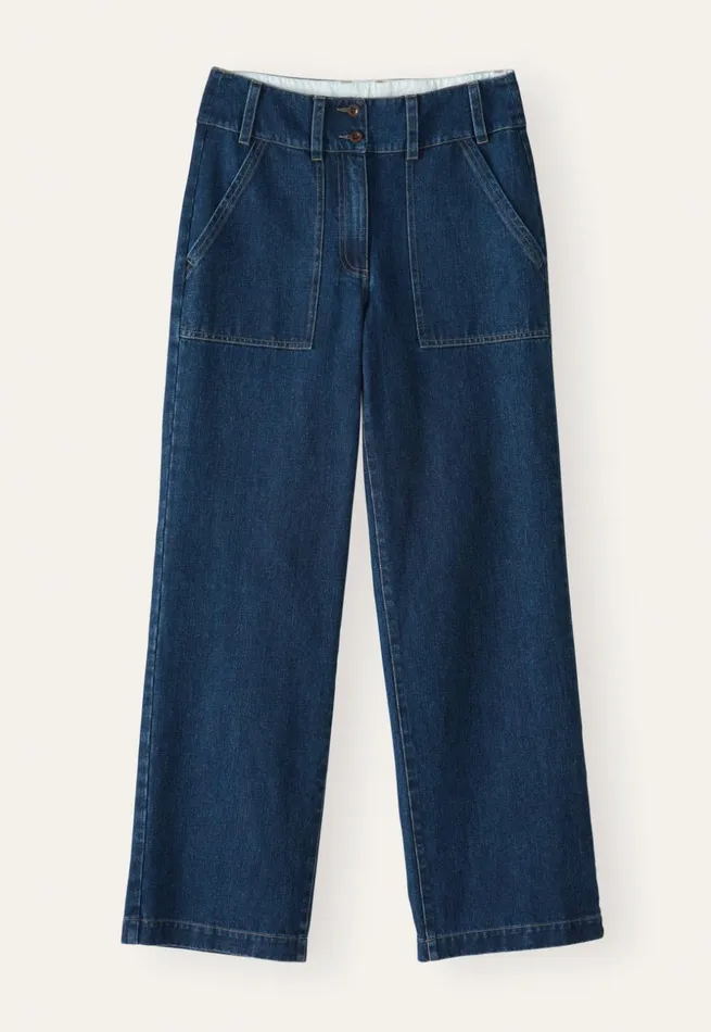 Women Indigo Trousers Poetry Fashion Trousers and Shorts