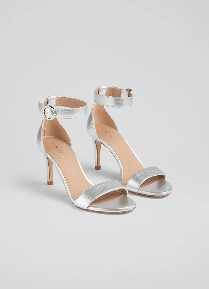Women Ivy Silver Leather Single Strap Sandals Silver LKBennett Sandals Women Ivy Silver Leather Single Strap Sandals Silver LKBennett Sandals