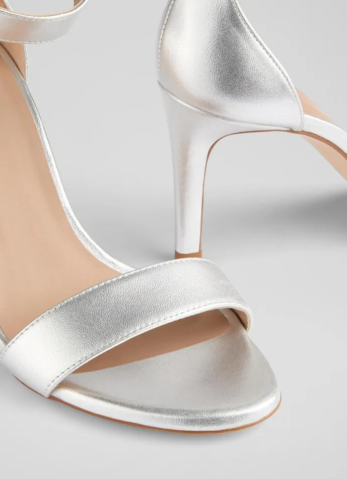 Women Ivy Silver Leather Single Strap Sandals Silver LKBennett Sandals Women Ivy Silver Leather Single Strap Sandals Silver LKBennett Sandals