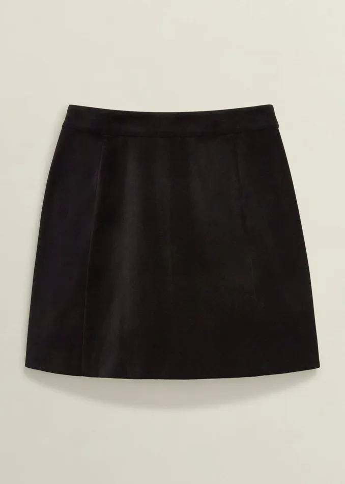 Women Izzy Velvet Skirt Black Hobbs Skirts