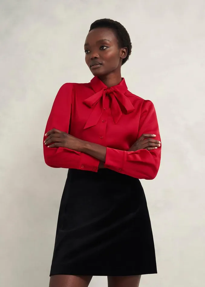 Women Izzy Velvet Skirt Black Hobbs Skirts