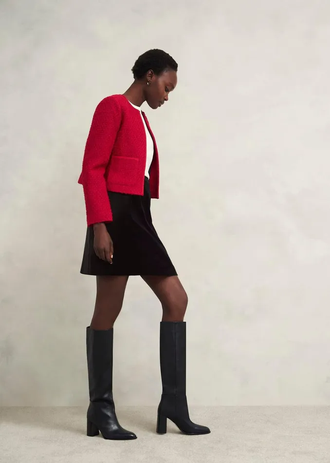 Women Izzy Velvet Skirt Black Hobbs Skirts