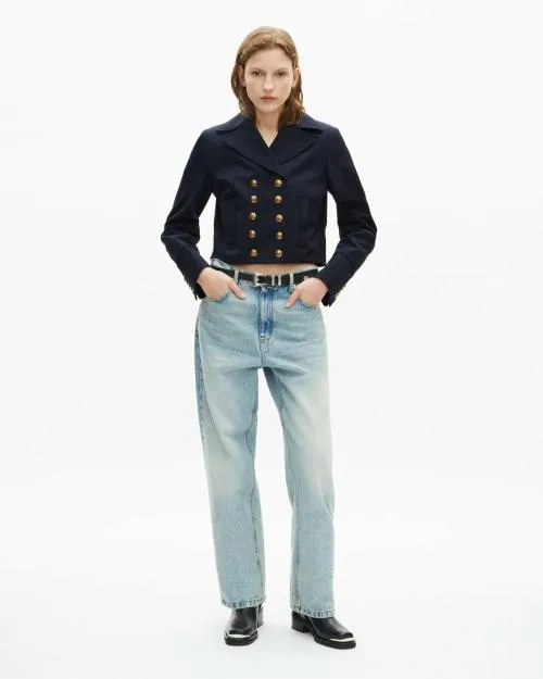 Women Jackets and Blazers The Kooples Navy Blue Jacket Navy