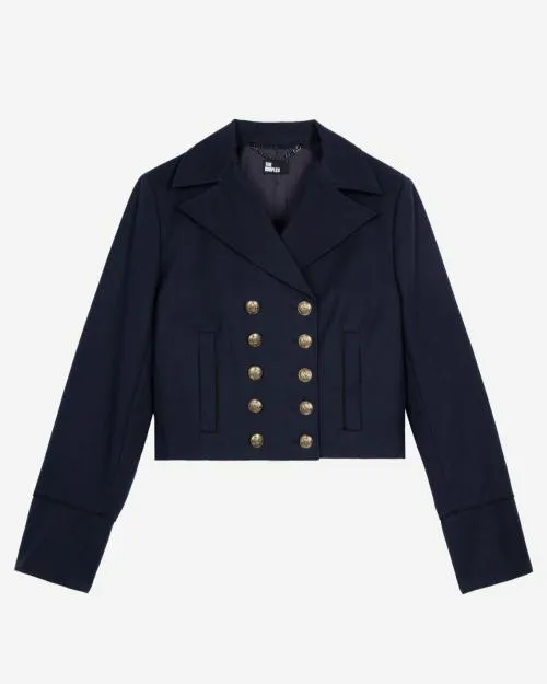 Women Jackets and Blazers The Kooples Navy Blue Jacket Navy