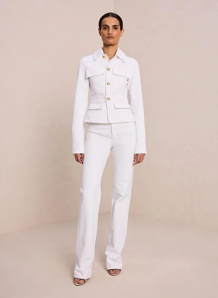 Women Jackets and Coats ALC Hendrix Denim Jacket White