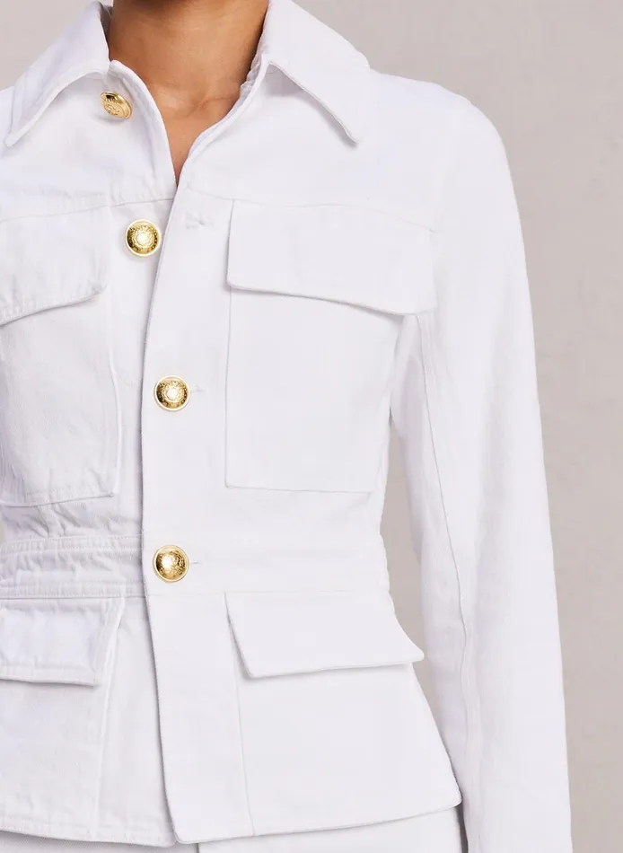 Women Jackets and Coats ALC Hendrix Denim Jacket White