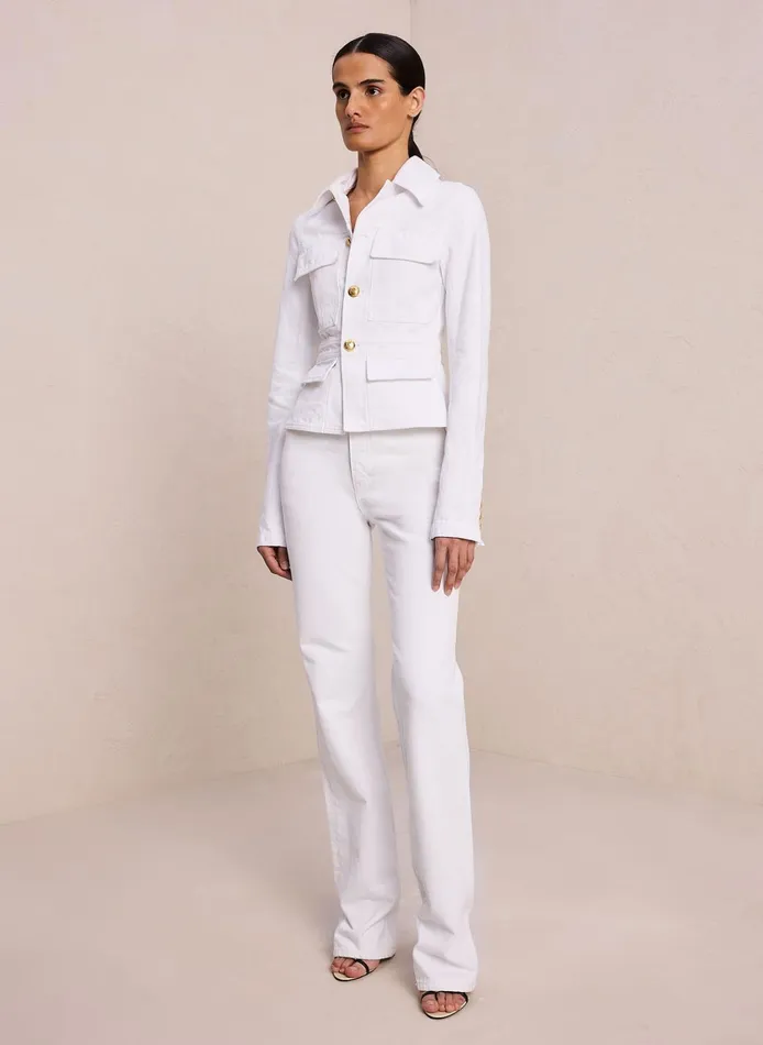 Women Jackets and Coats ALC Hendrix Denim Jacket White