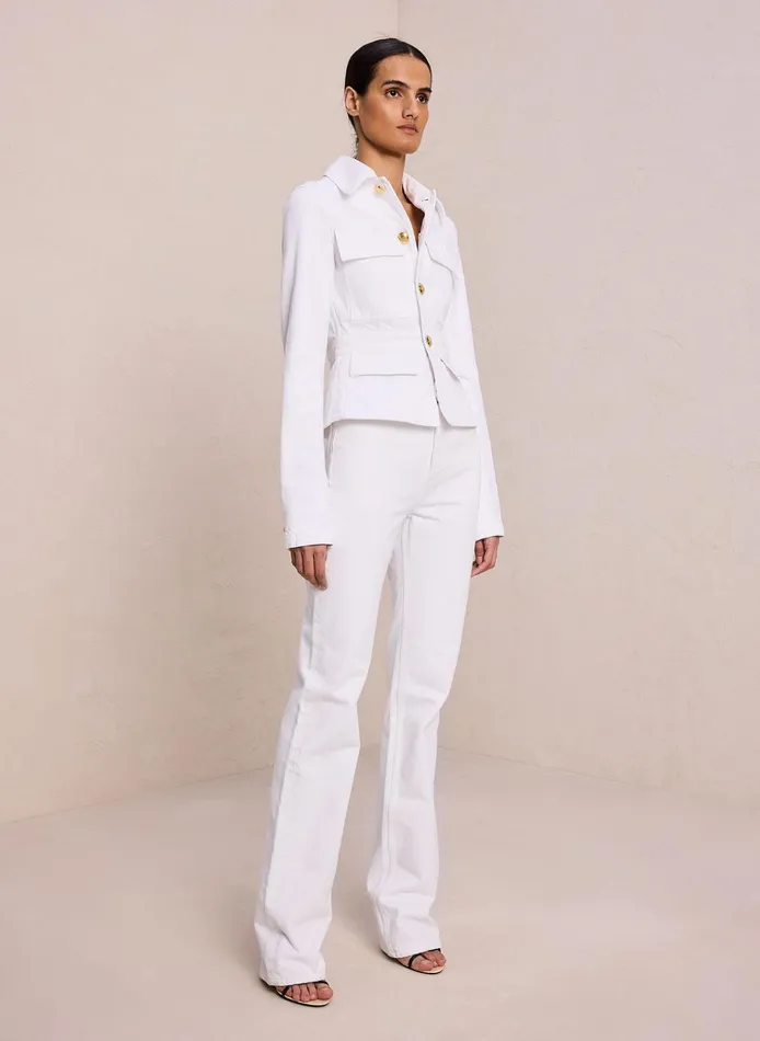 Women Jackets and Coats ALC Hendrix Denim Jacket White