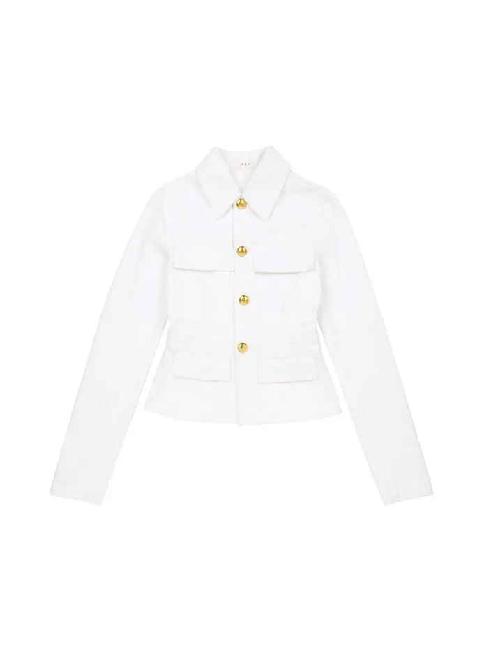 Women Jackets and Coats ALC Hendrix Denim Jacket White