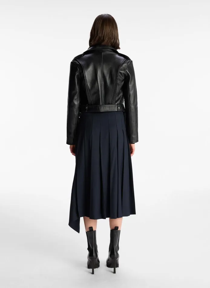 Women Jackets and Coats ALC Monroe Leather Jacket Black