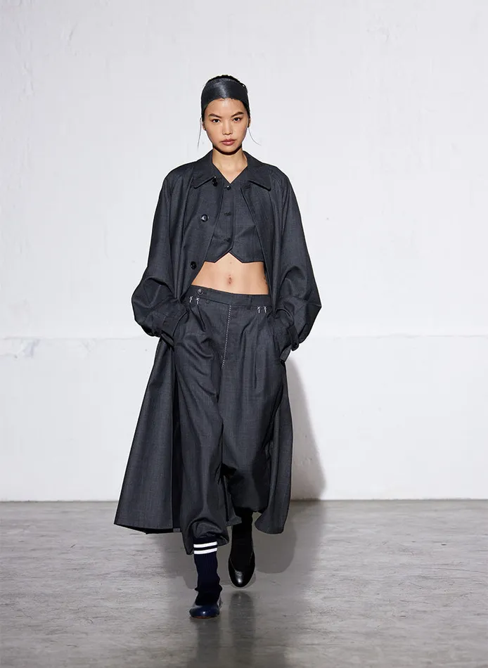 Women Jackets and Outerwear Tibi Ellis Suiting Frank Coat Grey Multi