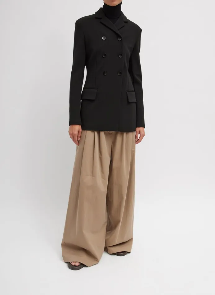 Women Jackets and Outerwear Tibi Wren Crepe Knit Fitted Blazer Black