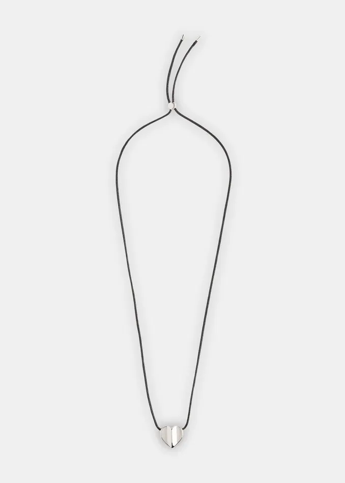 Women Jewellery Whistles Silver Heart Cord Necklace