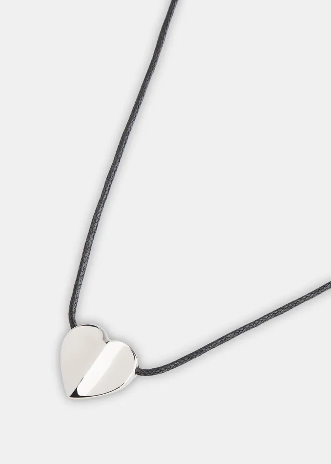 Women Jewellery Whistles Silver Heart Cord Necklace