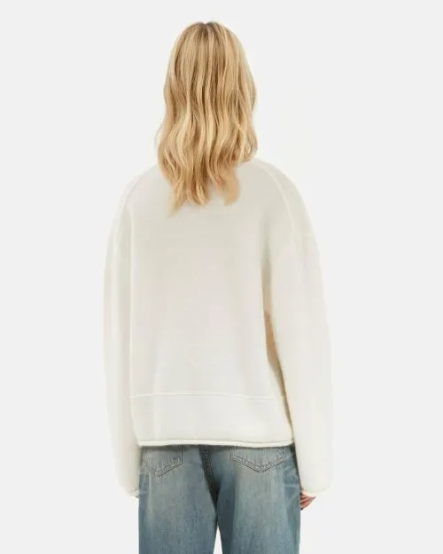 Women Jumpers and Cardigans The Kooples Ecru Wool And Mohair Sweater Ecru