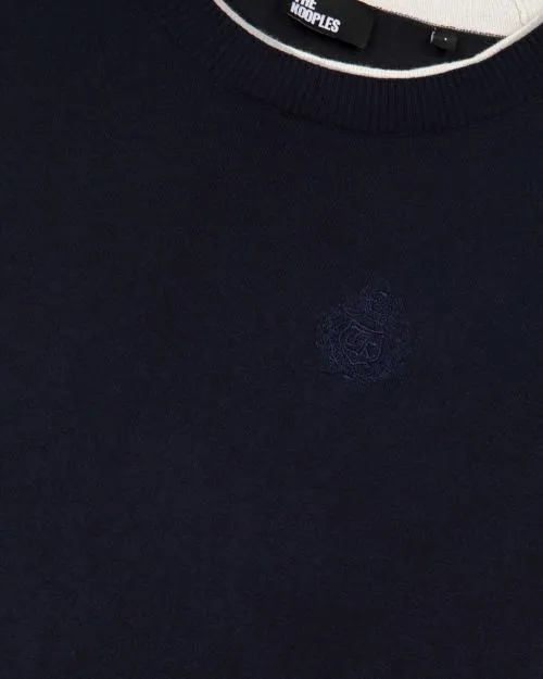 Women Jumpers and Cardigans The Kooples Navy Blue And Ecru Sweater Dark Navyecru
