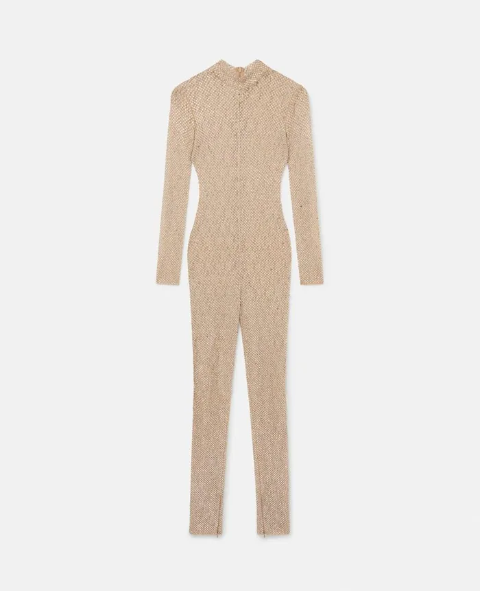Women Jumpsuits Stella McCartney Diamant Lace Bodysuit Nude