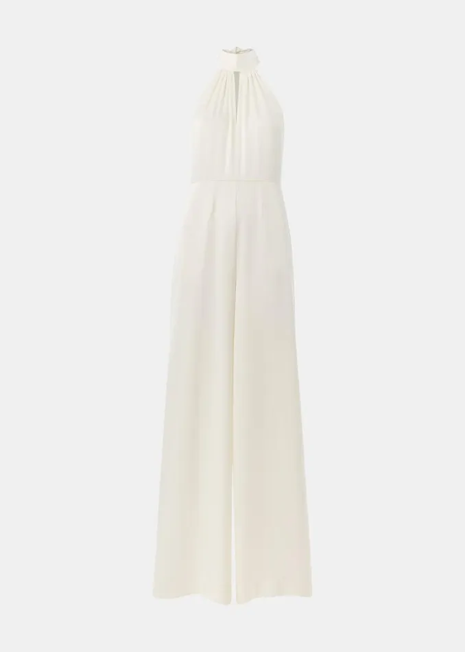 Women Jumpsuits Whistles Ivory Halterneck Bridal Jumpsuit
