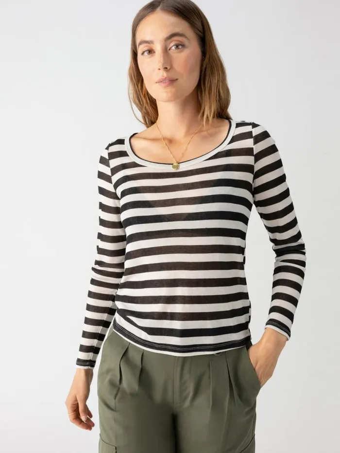Women Keep It Simple Tee Toasted Almond Black Stripe Sanctuary Clothing Tees and Tops Women Keep It Simple Tee Toasted Almond Black Stripe Sanctuary Clothing Tees and Tops