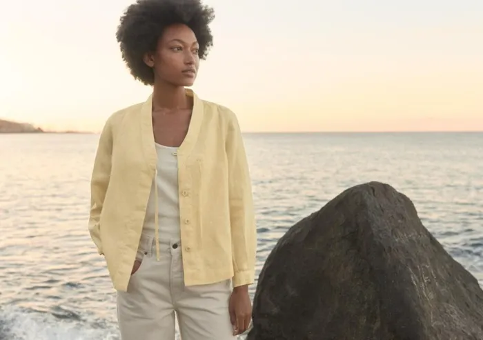 Women Kimonostyle Shirt Pastel Yellow Poetry Fashion Shirts and Tunics