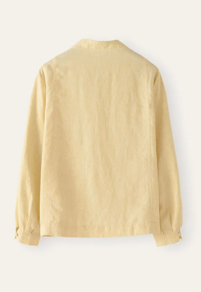 Women Kimonostyle Shirt Pastel Yellow Poetry Fashion Shirts and Tunics