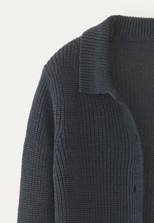 Women Knitted Jacket Petrol Grey Poetry Fashion Jackets and Coats
